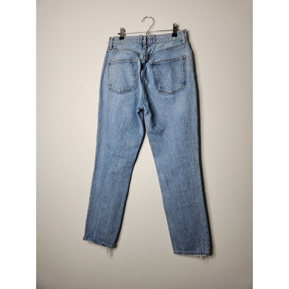 AGOLDE Fen High Rise Relaxed Taper Jeans Size 28 Distressed Denim Button Fly - Picture 6 of 10